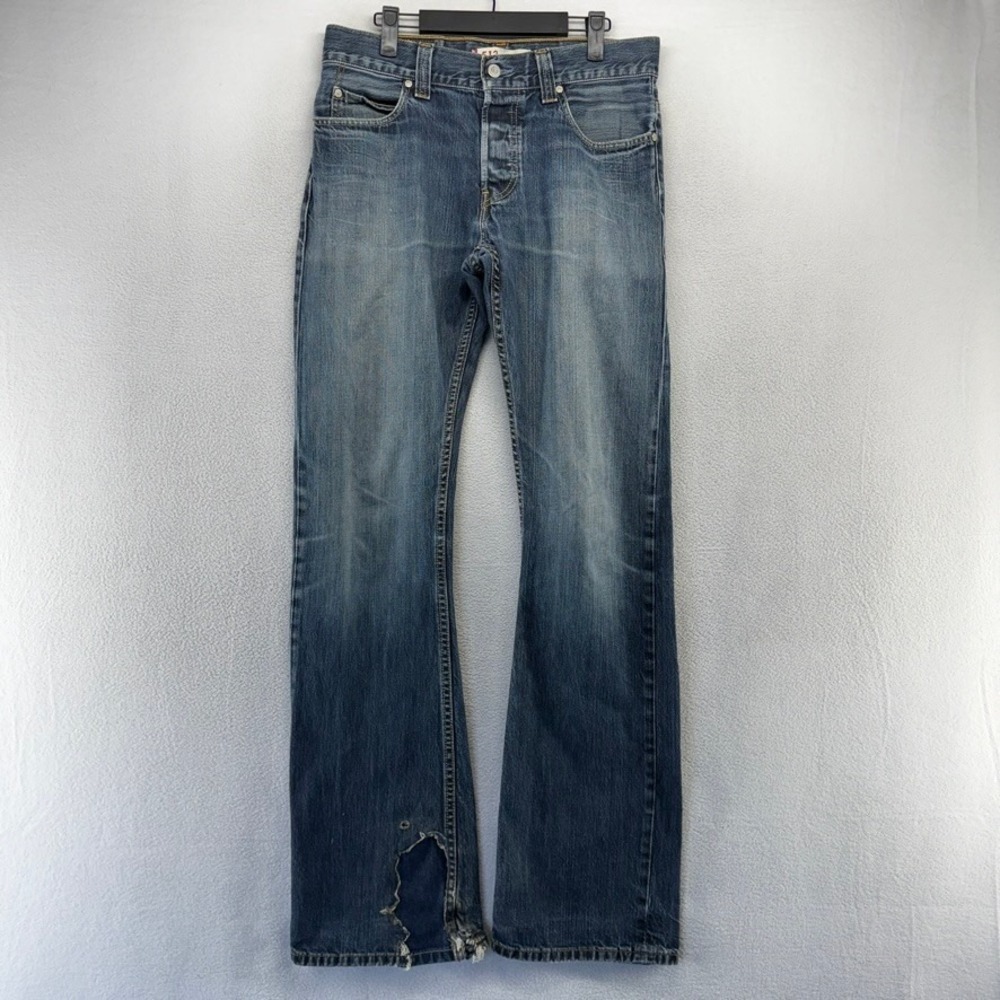 Vintage Levis Jeans mens 32x36 Blue 512 Bootcut Boot Dark Wash Repairs y2k